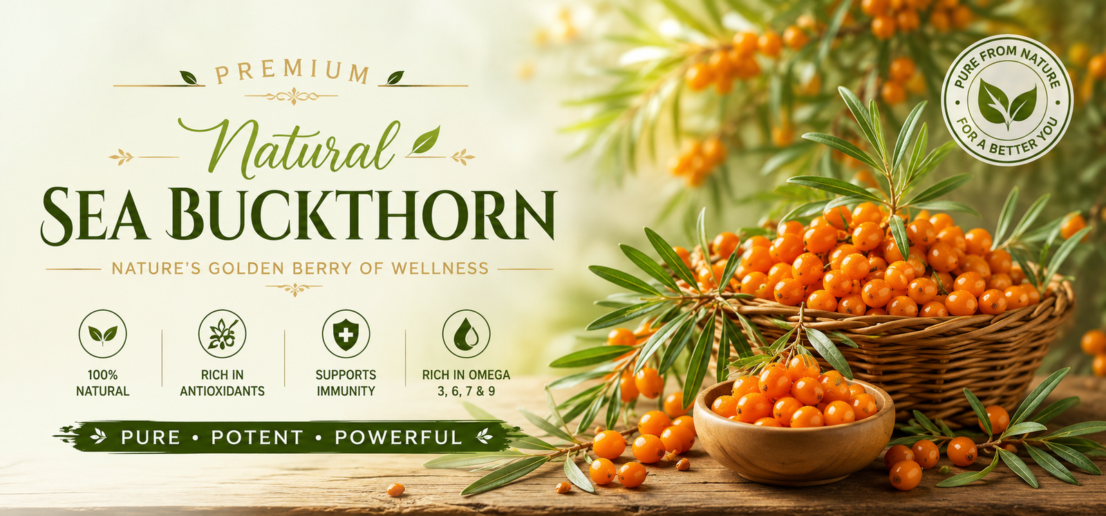Premium Natural Sea Buckthorn